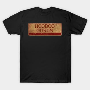 Aliska text red gold retro, HooDoo Gurus T-Shirt